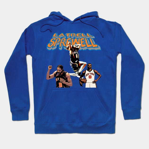 Latrell Sprewell NY Knicks Hoodie by IronLung Designs